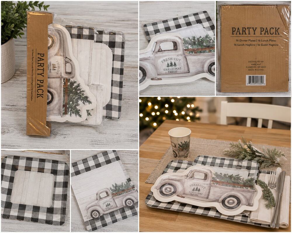 Christmas Farmhouse Party Pack – Vintage Truck & Buffalo Plaid